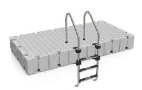 Лестница GKA-DOCKS из нержавеющей стали, 3 ступени