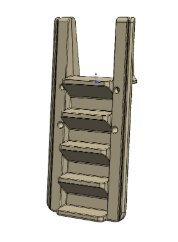 Лестница пластиковая GKA-DOCKS, 5 ступеней